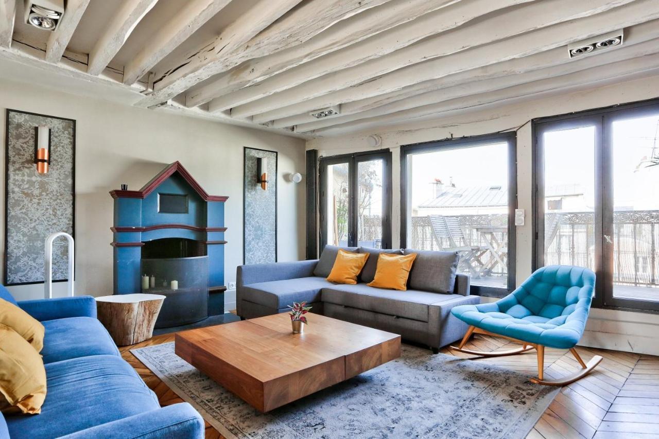 Le Marais Superb Apartment Terrace Paris Free Netflix Exterior photo